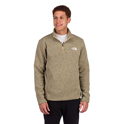 THE NORTH FACE Herren Tsillan ¼ Zip Sweatshirt, Khaki Stone Heather, X-Large von THE NORTH FACE