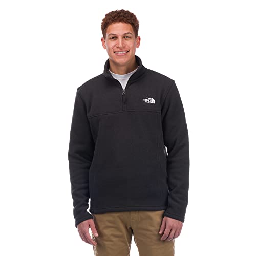 THE NORTH FACE Herren Tsillan Quarter Zip Sweatshirt, TNF Black Heather, Large von THE NORTH FACE