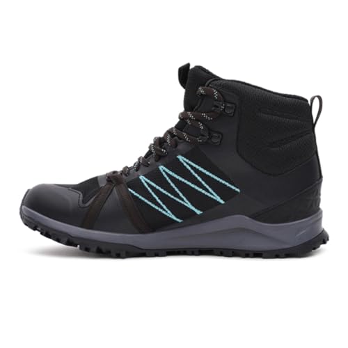 THE NORTH FACE - Litewave Fastpack II Wasserdichte Schuhe für Damen - Halbhoch, Schwarz/Türkis, 36 von THE NORTH FACE