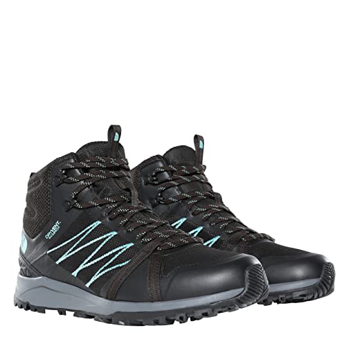 THE NORTH FACE - Litewave Fastpack II Wasserdichte Schuhe für Damen - Halbhoch - TNF BLACK/AQUA SPLASH, EU 39.5 von THE NORTH FACE