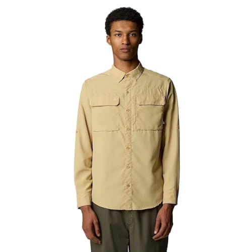 THE NORTH FACE NF0A4T184FS M L/S Sequoia Shirt T-Shirt Herren Khaki Stone-NPF Größe S von THE NORTH FACE