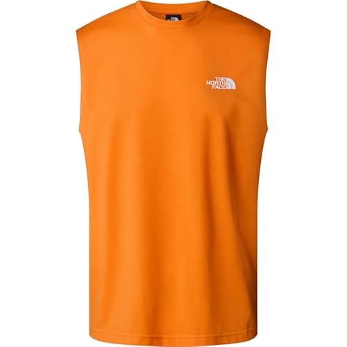 THE NORTH FACE NF0A87R36HI M Simple Dome Tank Vest Herren Digital Orange Größe M von THE NORTH FACE