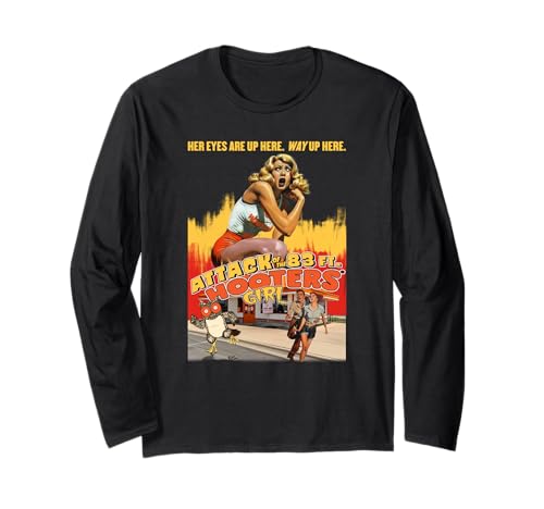 Hooters Attack of The 83ft Hooters Girl Funny B-Movie Retro Langarmshirt von THE ORIGINAL HOOTERS