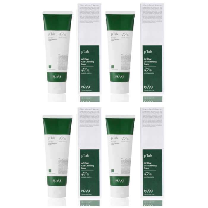 THE PLANT BASE - AC Clear Cica Cleansing Foam - 120ml (4ea) Set von THE PLANT BASE