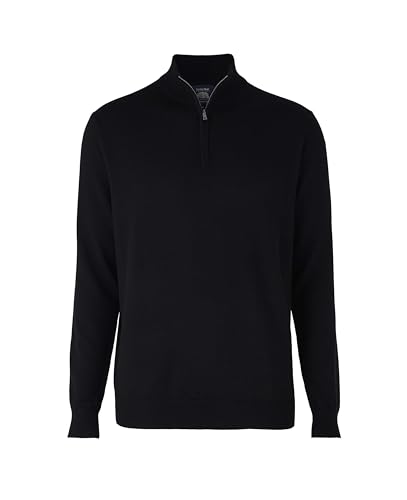 THE SAVILE ROW COMPANY LONDON Herren Merino Wolle Strick Zip Neck Pullover, Schwarz , XL THE SAVILE ROW COMPANY LONDON Herren Merino Wolle Strick Zip Neck Pullover, Schwarz , XL von THE SAVILE ROW COMPANY LONDON