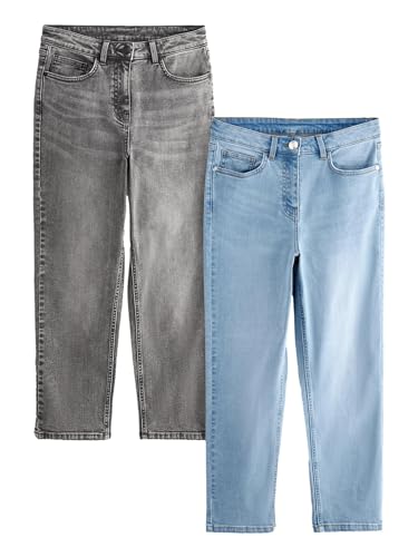 THE SET Denim Straight Leg Women's Jeans Multipack, Grau & Hellblau, 2er Pack Jeans Grau/Hellblau 42 von THE SET
