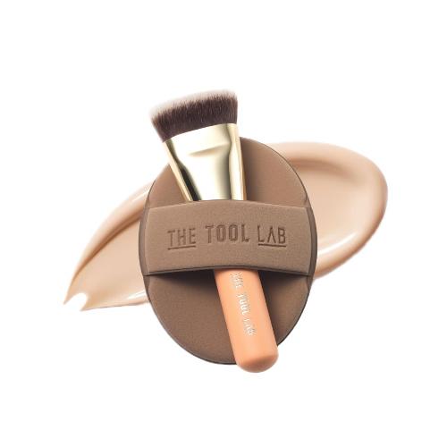 THE TOOL LAB - All Day Fitting Duo (Glow) - 1 Brush + 1 Puff + 1 Case von THE TOOL LAB