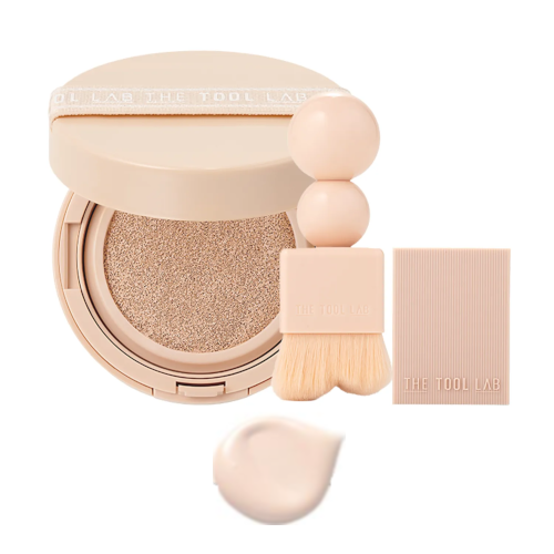 THE TOOL LAB - Stamp Skinfit Cushion Glow + Brush - 11g - 19 Porcelain von THE TOOL LAB
