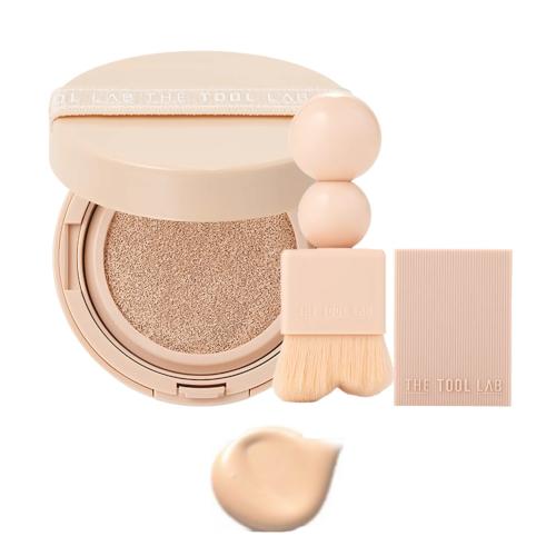 THE TOOL LAB - Stamp Skinfit Cushion Glow + Brush - 11g - 23 Natural Beige von THE TOOL LAB