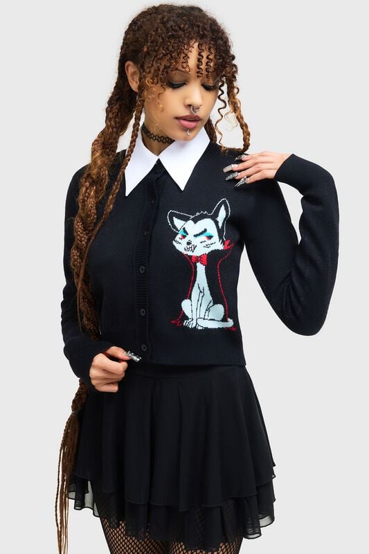 THE VAMPURR by KILLSTAR Do Not Touch Me Cardgian Cardigan schwarz in S von THE VAMPURR by KILLSTAR
