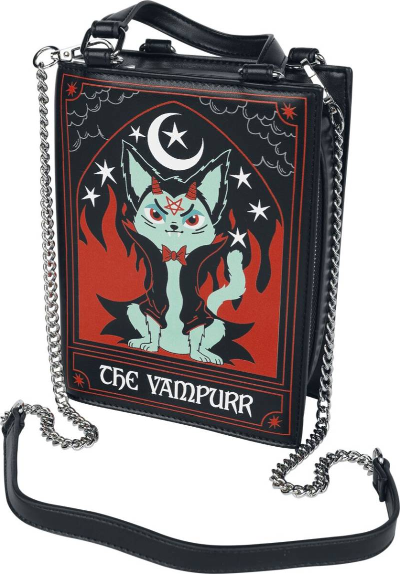 THE VAMPURR by KILLSTAR - Gothic Handtasche - The Vampurr Bookbag - für Damen - schwarz von THE VAMPURR by KILLSTAR