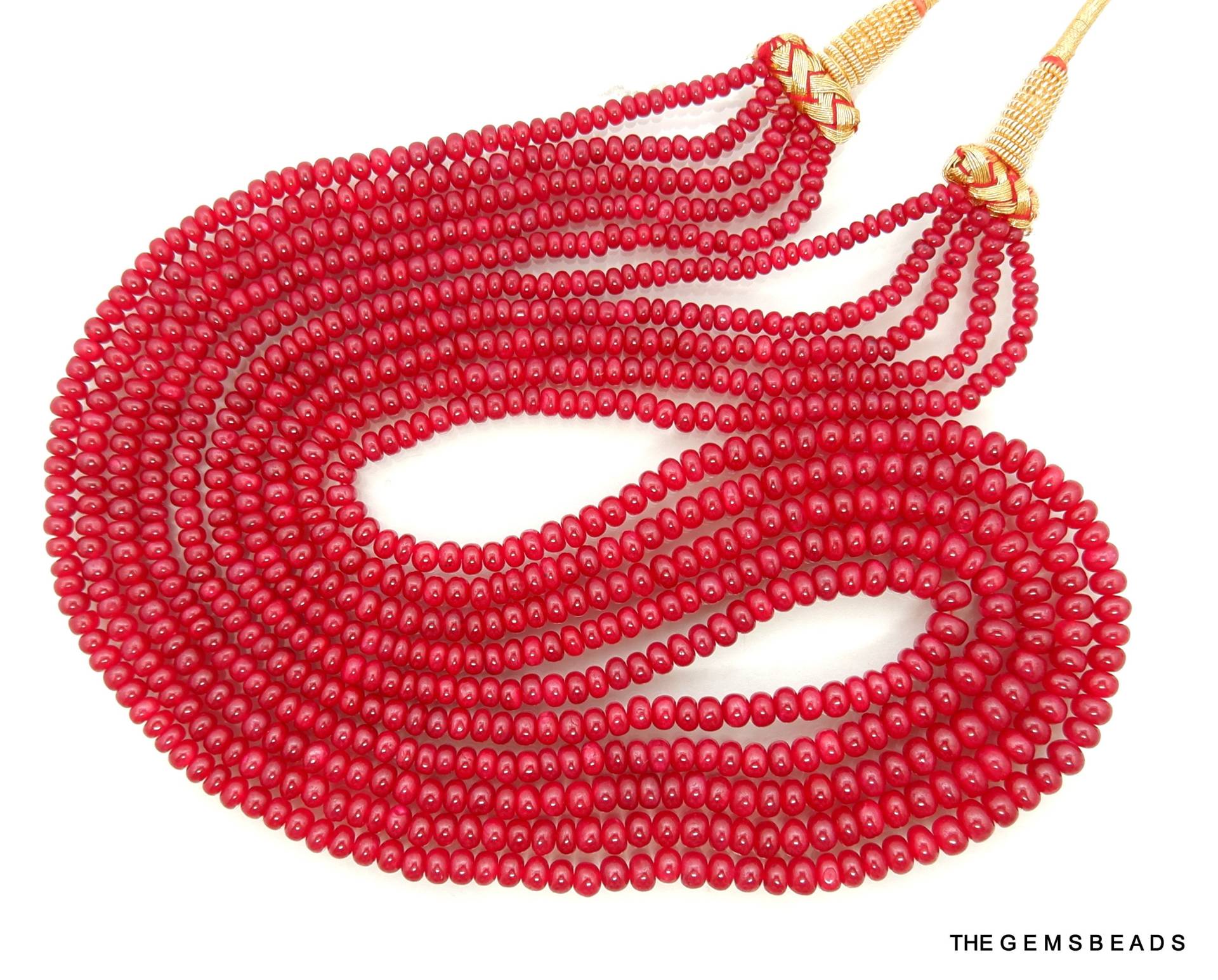 Finest Natural Ruby Perlen Halskette, Natürliche Mosambik Rubin Perlen, 3 Bis 5 Mm 20 "Länge, Strang Erhalten Sie 70% Rabatt von THEGEMSBEADS