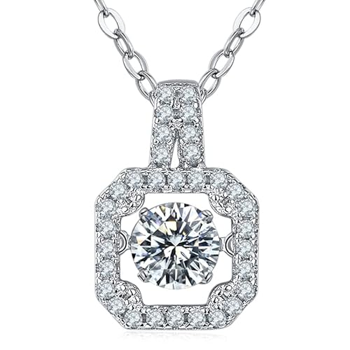 THEIA GEMS Malena Fashion Damen Anhaenger mit Ankerkette 925 Sterlingsilber 0,5 Karat Moissanit von THEIA GEMS