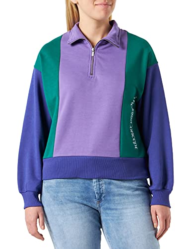 THEJOGGCONCEPT Damen JCSAFINE Retro Sweat Sweatshirt, 201532/Chive Blossom Mix, XL von THEJOGGCONCEPT