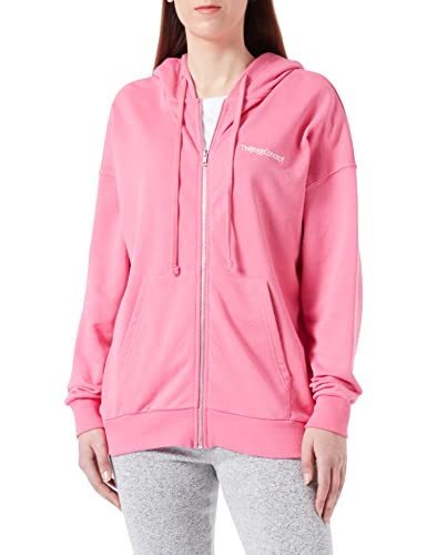 THEJOGGCONCEPT JCSAFINE Damen Sweatjacke Kapuzenjacke Hoodie mit Kapuze Zipper Zip-Hoodie mit Reißverschluss Oversize Passform, Größe:M, Farbe:Azalea Pink (162126) von THEJOGGCONCEPT