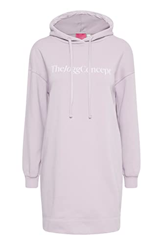 THEJOGGCONCEPT JCSAFINE Dress - Damen Langes Sweatshirt Pullover Longpullover mit Kapuze Loose Fit, Größe:S, Farbe:Orchid Petal (143710) von THEJOGGCONCEPT