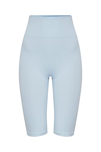 TheJoggConcept. JCSAHANA Biker Shorts Damen Shorts Kurze Hose Radlerhose mit Stretch-Anteil Tight-Fit, Größe:L/XL, Farbe:Cashmere Blue (144115) von TheJoggConcept