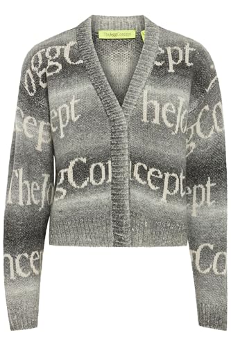 The Jogg Concept JCOBI Damen Strickjacke Cardigan mit 3-Knopf-Form V-Ausschnitt Gemustert Loose fit, Größe:M, Farbe:Ebony Mix (203242) von THEJOGGCONCEPT