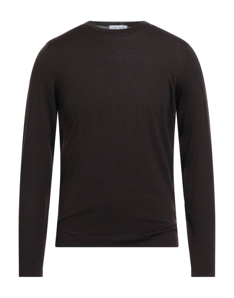 THELAND Pullover Herren Dunkelbraun von THELAND