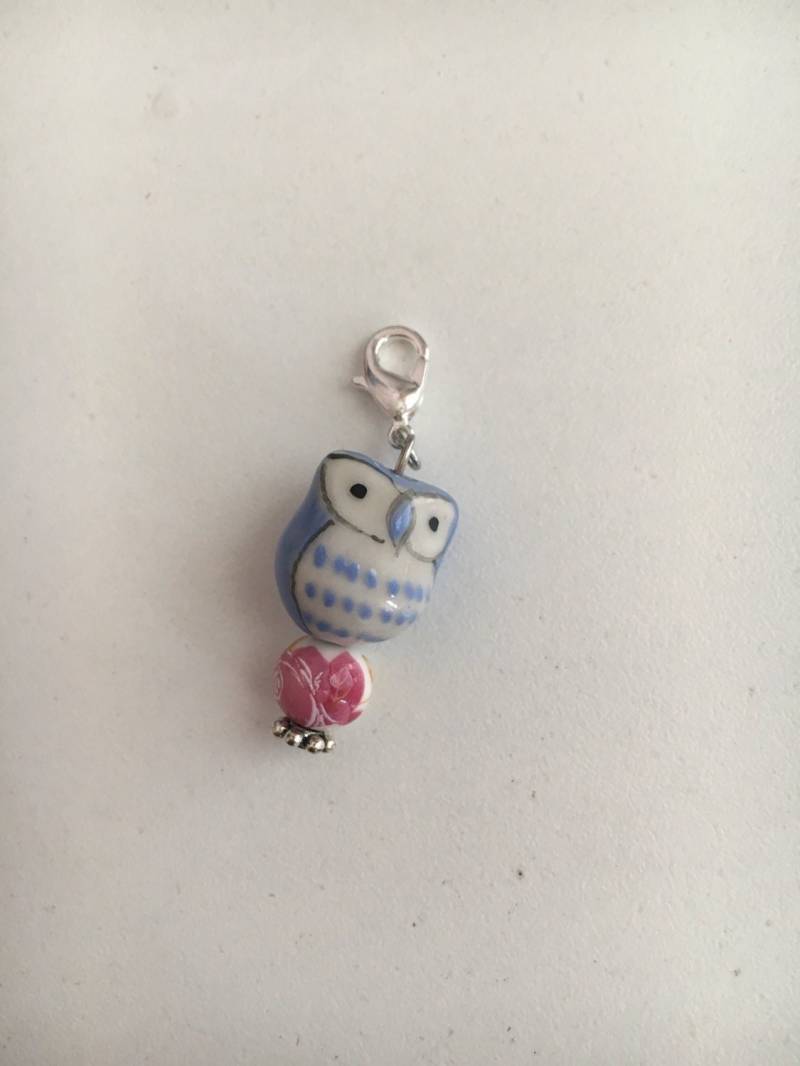 Blauer Eulen Planer Charm/Midori Charms Travelers Notebook von THELUCKYUNICORN