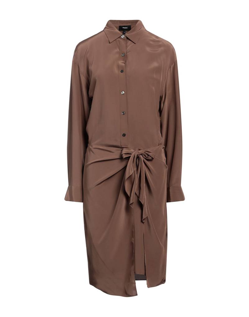 THEORY Midi-kleid Damen Braun von THEORY