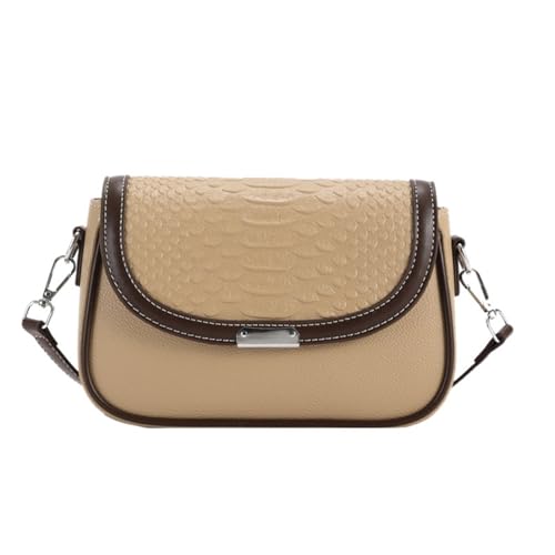 2023 Damentasche Flip Chain Bag Factory Praktische Kontrastfarbe Single Shoulder Umhängetasche Damentasche (Color : Khaki, Size : 21 * 6 * 14cm) von THEPOS