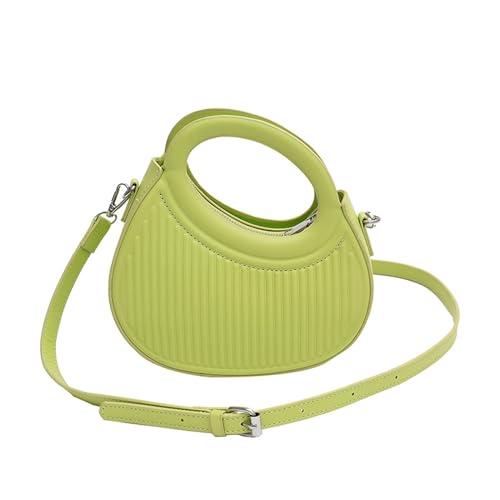 2023 Trendy Handheld Kleine Runde Tasche Personalisierte Eine Schulter Umhängetasche frauen Tasche (Color : Green, Size : 21 * 7 * 17cm) von THEPOS
