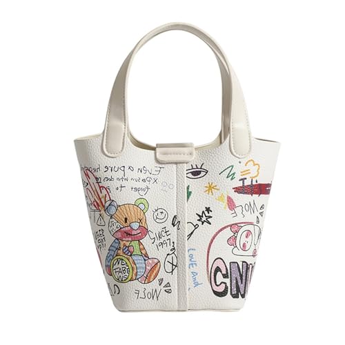 Damentasche Niche Fashion Graffiti Bucket Cabbage Basket Bag 2024 Tragbare Umhängetasche von THEPOS