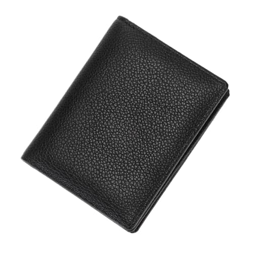 PU Leder Männer Karte Brieftaschen Karte Halter Dünne Mini Brieftasche Kleine Geld Tasche Männliche Geldbörsen Hohe kapazität(Color:Black) von THEPOS