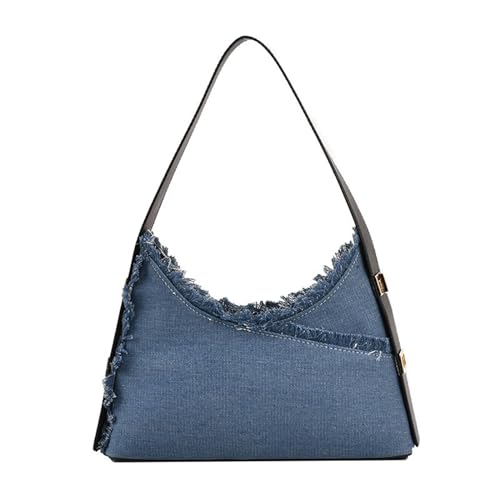 THEPOS Denim-Unterarmtasche 2023 modische Umhängetasche mit kontrastfarbener Umhängetasche for Damen (Color : C4, Size : 27 * 7 * 12cm) von THEPOS