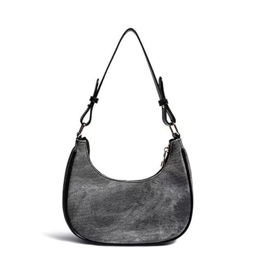 THEPOS Halbmondförmige, minimalistische Denim-Unterarmtasche, Handtasche, 2024, modische Umhängetasche (Color : C6, Size : 23 * 7 * 17.5cm) von THEPOS