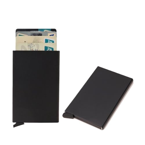 THEPOS Intelligente Geldbörse, Kartenhalter, dünn, schlank, Herren- und Damen-Geldbörsen, minimalistische Geldbörse, kleine Schwarze Geldbörse, Walets for Herren (Color : Black) von THEPOS