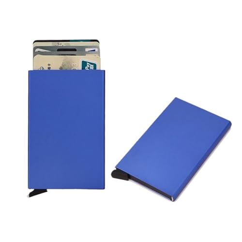 THEPOS Intelligente Geldbörse, Kartenhalter, dünn, schlank, Herren- und Damen-Geldbörsen, minimalistische Geldbörse, kleine Schwarze Geldbörse, Walets for Herren (Color : Blue) von THEPOS