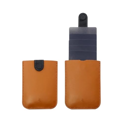 THEPOS Leder-Ausweishalter, minimalistisch, tragbar, for Herren, Bank, Kreditkarte, Geldbörse, Damen(Color:Brown) von THEPOS