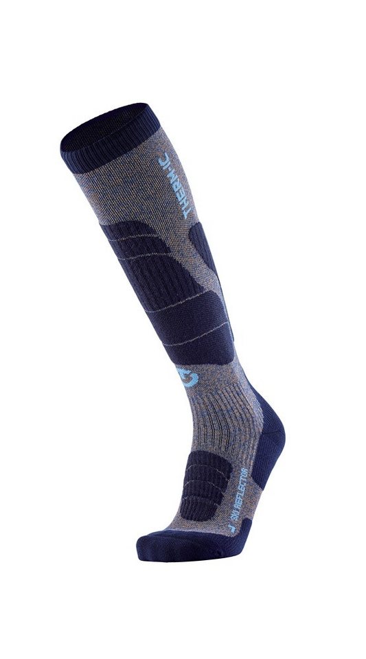 THERM-IC Skisocken Calf Ski Merion Reflector (Socke mit Wärmereflexion) blau/gold von THERM-IC