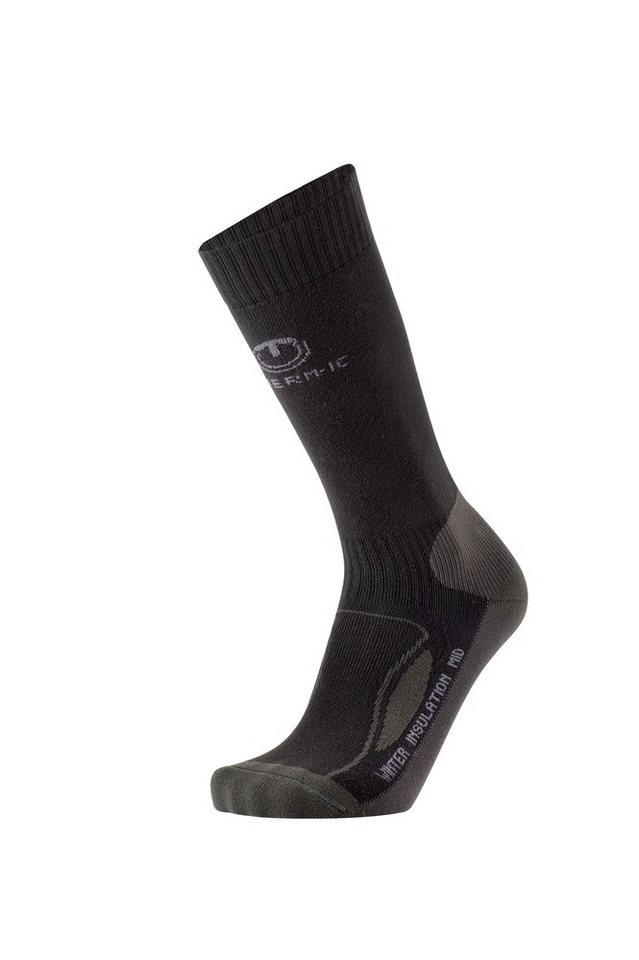 THERM-IC Wandersocken Crew Winter Insulation Mid (kuschelwarme Fleece-Socken) schwarz von THERM-IC