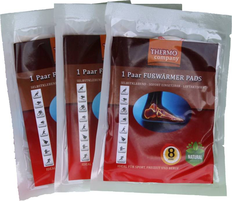 THERMO company Wärmepad Fußwärmer Pads, Zehenwärmer Pads, Wärmepads Füße selbstklebend, Größe 7 x 9,5cm, bis zu 8 Stunden Wärme von THERMO company