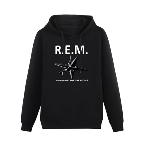 R.E.M. REM Automatic for The People Mens Pullover Hoodies Casual Black Hoody Cotton Graphic Unisex Sweatshirts M von THERULER
