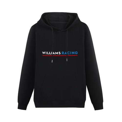 THERULER Williams Racing Team Logo Mens Pullover Hoodies Casual Black Hoody Cotton Graphic Unisex Sweatshirts XXL von THERULER