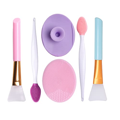 6 Stück Maskenbürsten Set,Silikon Maskenbürsten Kosmetik Makeup Pinsel DIY Maske, Schlamm Maske Beauty Produkte für Männer und Frauen Reinigungsmasken von THESE