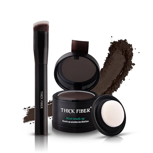 THICK FIBER Ansatzpuder - Haar Concealer zur Haarverdichtung für Frauen und Männer, wasserfestes Haar Make-up zum Ansatz kaschieren - 4g von THICK FIBER