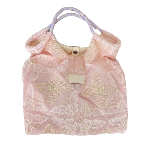 1. Stilvolle Leinwand Tasche Für Frauen Wiederverwendbares Lebensmittel Mit Großer Kapazität Mit Innerer Tasche Strand Travel Shopping Wiederverwendbares Lebensmittel Tuch von THINCAN