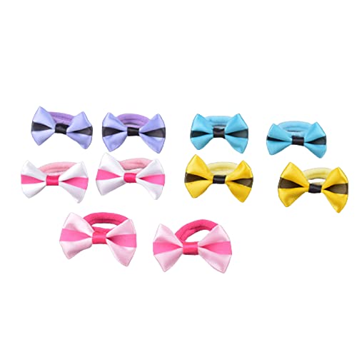 10pcs Cartoon Haare Scunchies Bowknot Form Elastische Haarbänder Weiche Haarbindungen Seile Weihnachtshaarzubehör Für Mädchen von THINCAN