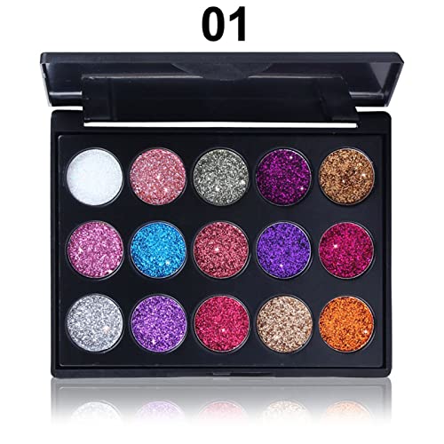 15 Farbe Glitzer Lidschatten Palette Metallic Glitzer Schimmer 15 Farbe Glitzer Lidschatten Palette Metallic Glitzer Schimmer von THINCAN