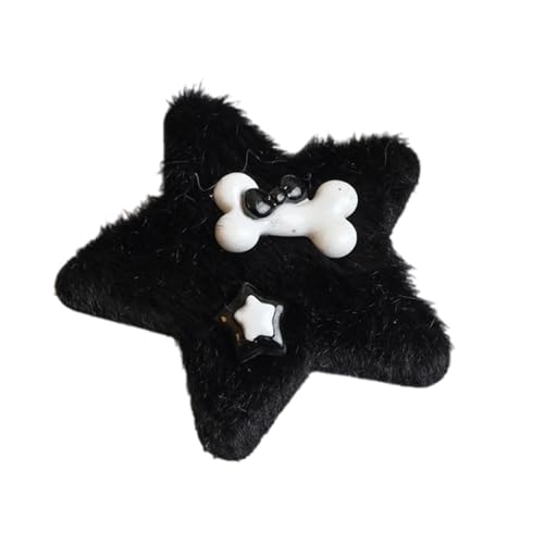1pc/1pair Plüsch Sternhaar Clip Harzpapier & Knochen Haarnadel Für Frauen Mädchen Machen Foto Ponytail Non Slip Haarnadel von THINCAN