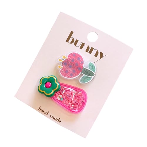 2pcs Girl Haarnadel Multifunktionales Seitenclip Sanft Auf Haare Barrettes Mit Funkelnder Dekoration Für Kinder Mädchen Haare Clip von THINCAN