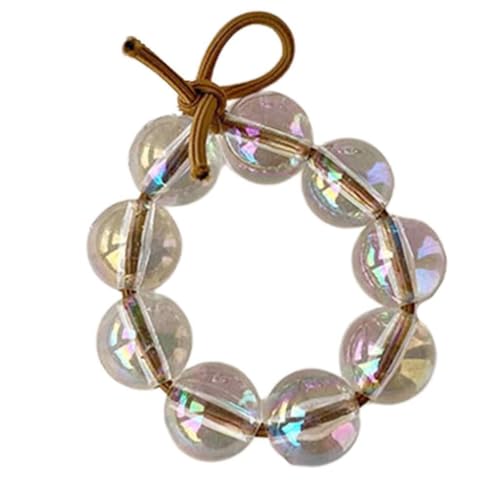 2pcs Glänzende Farbenfrohe Haarbindungen Holographische Klare Blasenperlen Elastische Gummi Band Seilschmuck Schmuck Ponytail Scrunchie von THINCAN