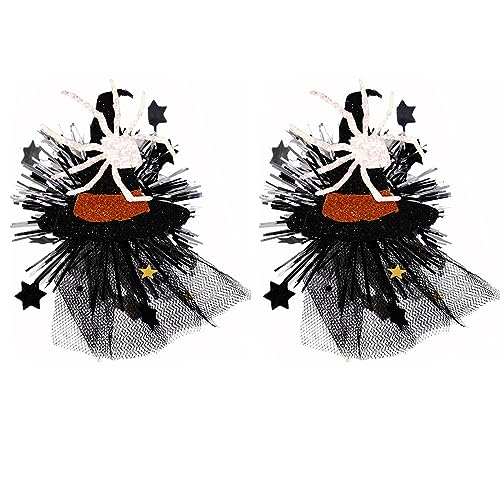 2pcs Gothic Hair Clip Für Kinder Süßer Schädel/Fledermaus Seitenclip Erwachsene Haarstylingzubehör Halloween Theme Party Kopfschmuck von THINCAN