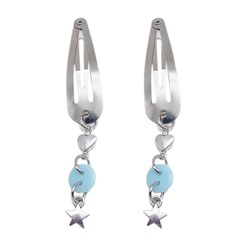 2pcs Metallhaarclip Mit Dangle Anhänger Urlaub Frühling Kopfbedeckungen Für Mädchen Die Fotografie Haarnadel Mehrfach Farbe Machen von THINCAN