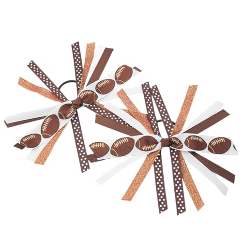 2pcs Softball Haarbindungen Für Mädchen Mit Bunten Band Und Streamern Elastics Scrunchies Haare Erklärungen Pferdeschwanzhalter von THINCAN